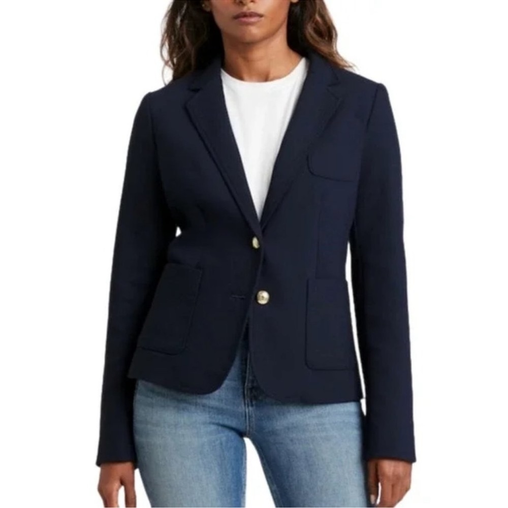 BANANA REPUBLIC Classic Fit Navy Blazer Jacket Gold Buttons Women’s 2 NWOT